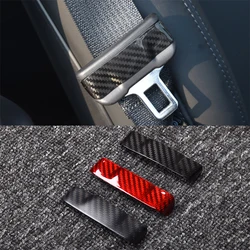 For Tesla Model 3 Y 2017-2023 true Real carbon fiber seat belt buckle protective cover, car seat belt clip protective tap