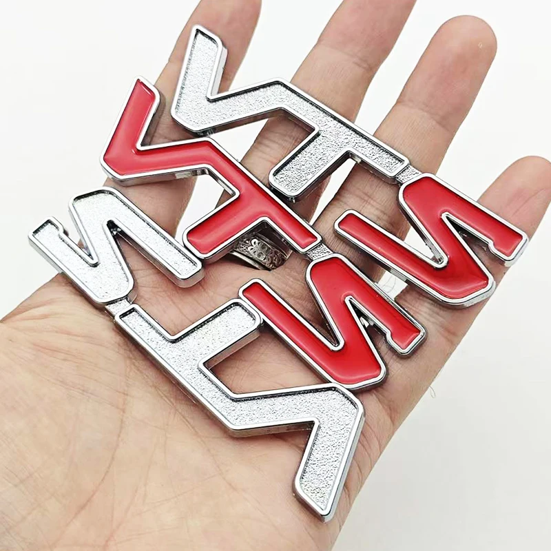 

3D Metal Red Silver Color Car Sticker Logo V T S VTS Badge Emblem Sticker For Citroen C2 C3 C4 Quatre Saxo Xsara Jimny VTR