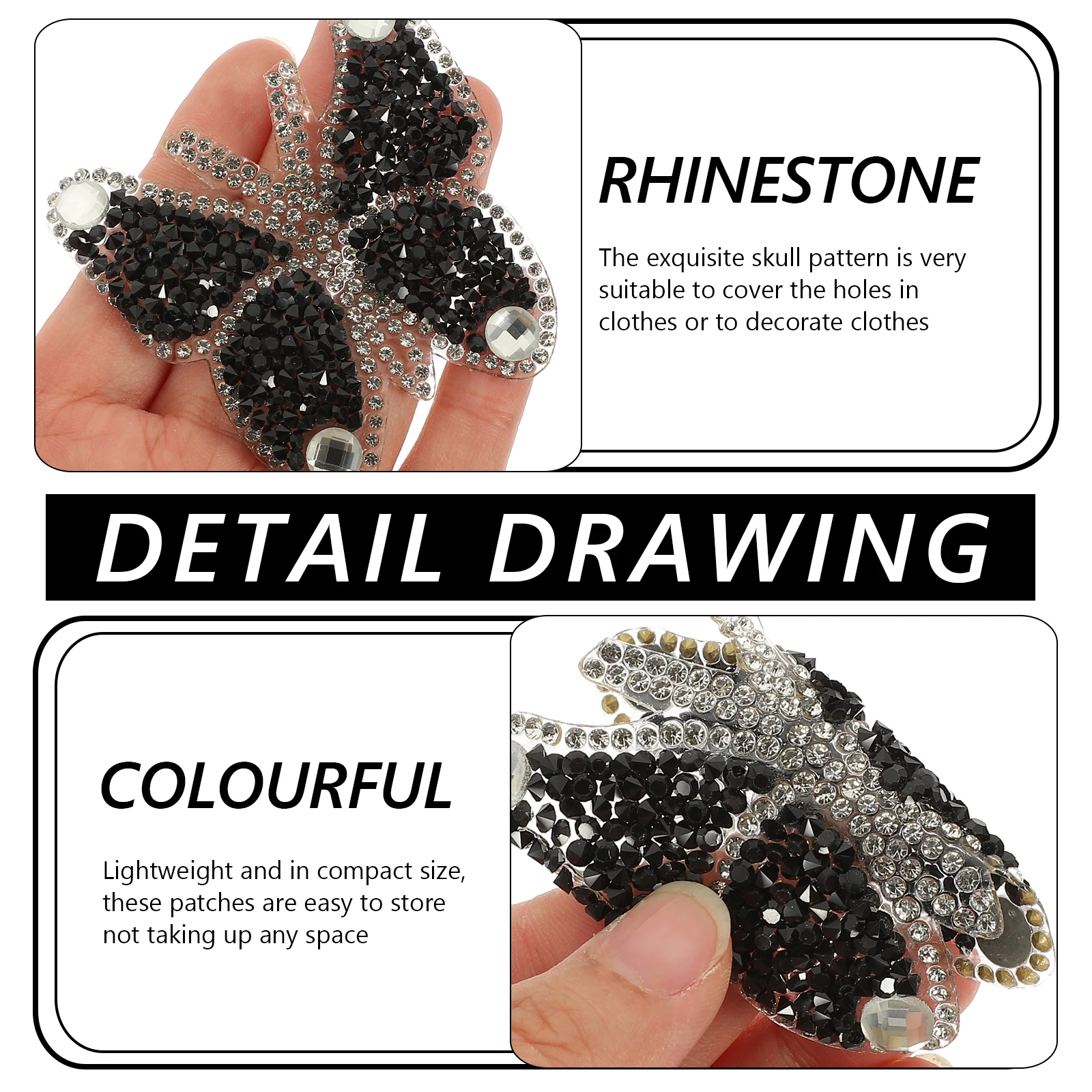 

10 Pcs Diamond Hot Auxiliary Materials Patches for Vest Decoration Traditional Embroidery Applique Sewing Accessories Crystal
