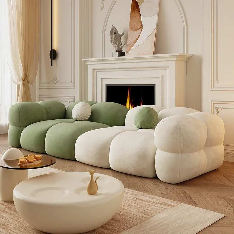 

Wood Living Room Sofa Modern Minimalist Elegant Luxury Sofa Armchair Puff Designer Muebles Para El Hogar Nordic Furniture