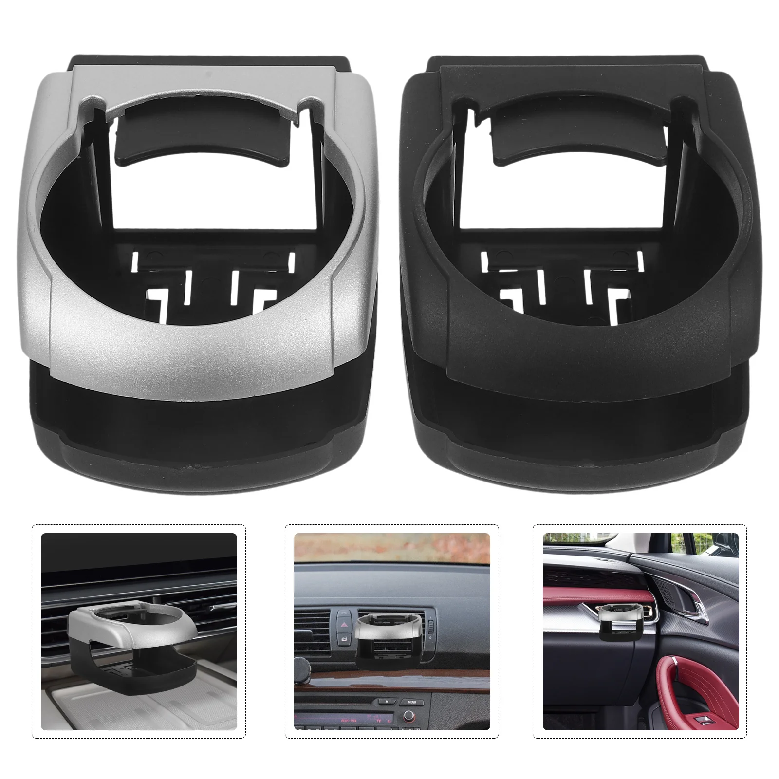 

2pcs Car Cup Air Vent Mount For Automotive Bottle Holder Vertical Drink Holder For Car Interior Accessories