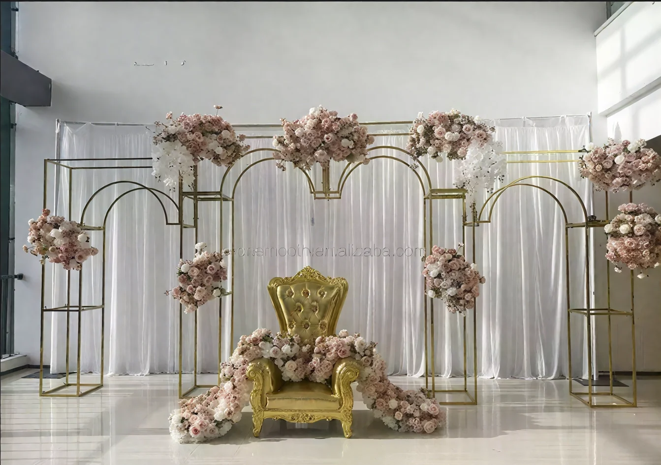

Металлическая подставка для свадебной арки, сверхпрочная уличная нержавеющая рамка для рождественской вечеринки, воздушный шар и цветочный фон, декор