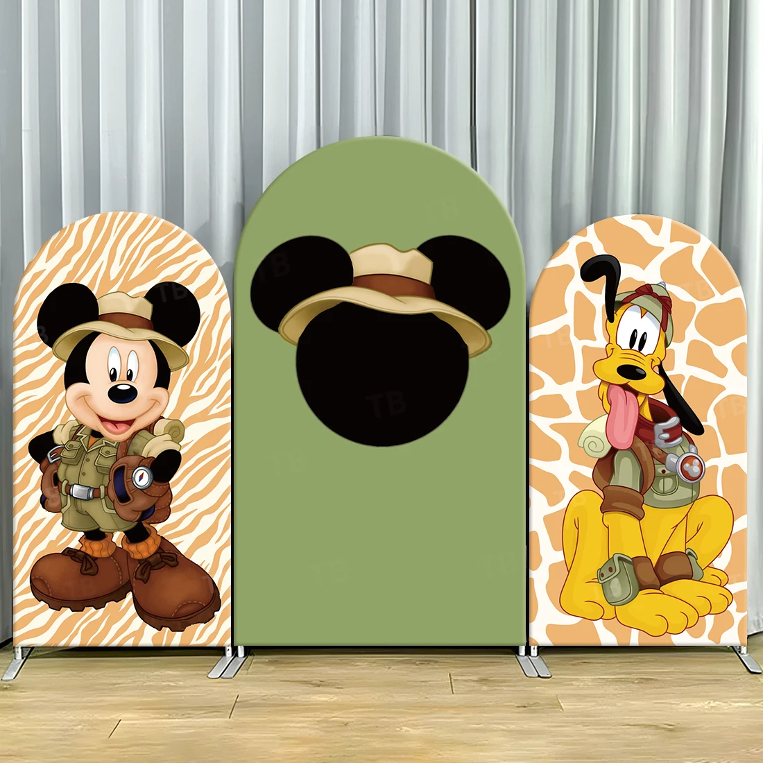 

TB Safari Mickey Theme Arch Backdrop Covers for Kids Birthday Party Decoration Photograph Background Wall Baby Shower Supplies