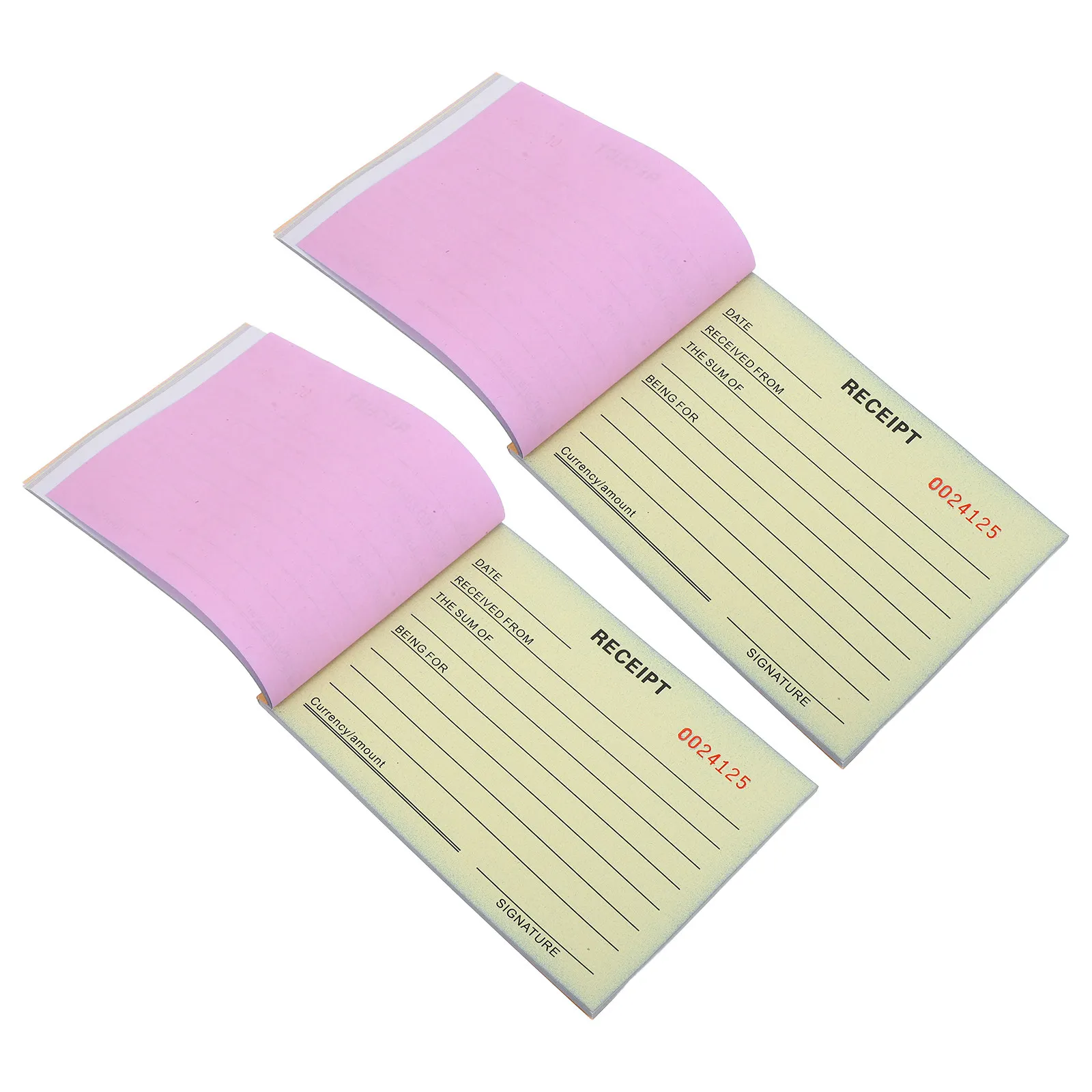 

2Pcs Receipt Log Book Business Receipt Books Thick Paper Purchase Order Booklet Invoice Pad Rent Payment Donation Purchase Order