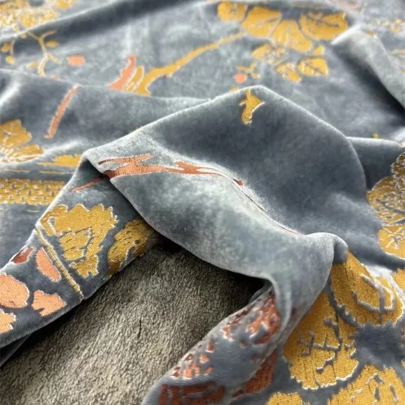 고정밀 헤비 듀티 금박 실크 벨벳 원단 중국식 탑 코튼 패딩 베이스
