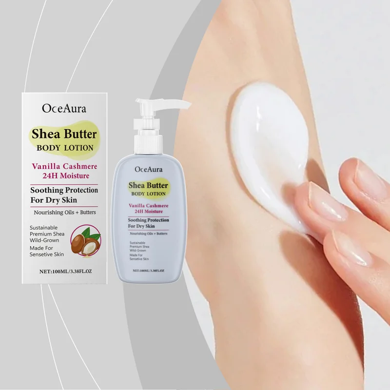 

Shea Butter Nourishing Body Lotion - Moisturizing Fragranced Cream, Protects Sensitive Skin Hydrates Deeply, Non-Greasy & Smooth