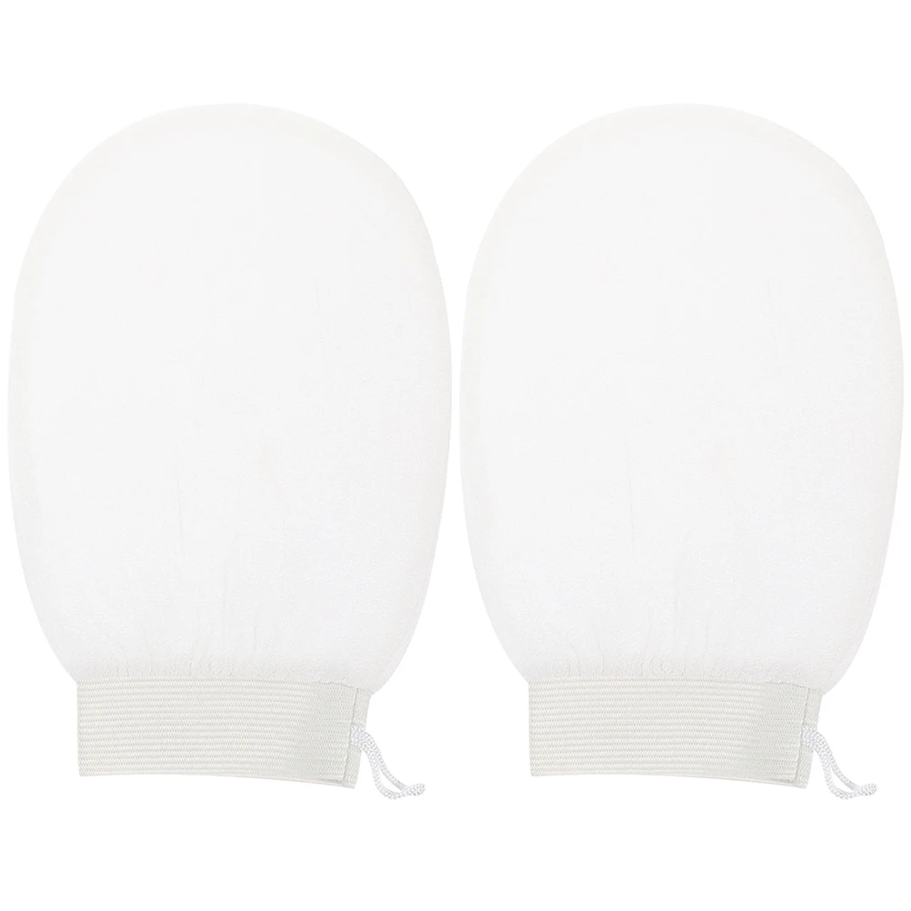 2 قطعة قفازات حمام التقشير تفاصيل رائعة تصميم خفيف الوزن قفازات تنظيف الجسم غير قابلة للخدش للاستحمام