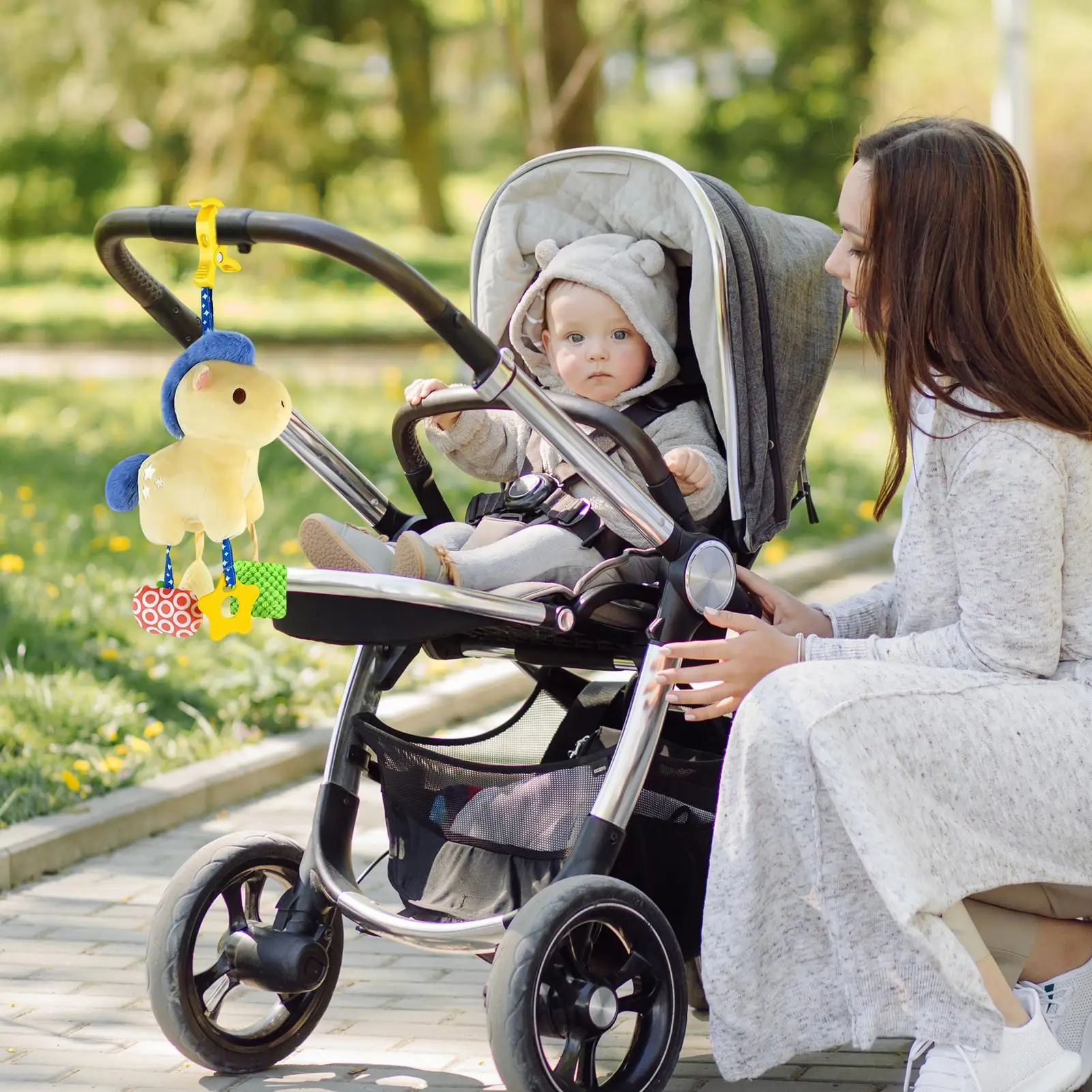 

Детский прорезыватель-погремушка «Лошадь» к Лунному Новому году для мальчиков и девочек, успокаивающая игрушка для кроватки, дома, путешествий, коляски, автомобиля