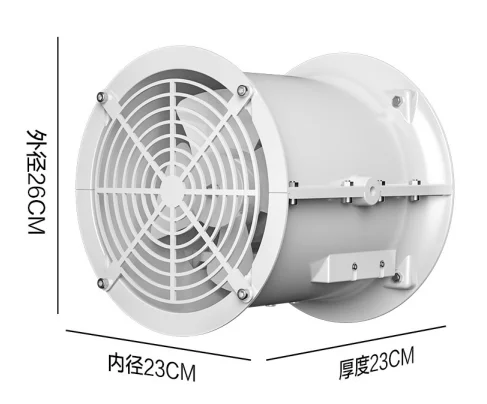 

Новая модель привлекательного внешнего вида и простота установки небольшого круглого осевого вентилятора из стекловолокна