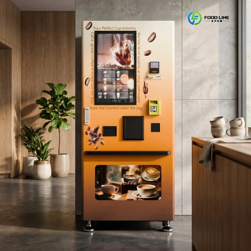 Multilingual Coffee Vending Machine Combo Vending Machine FL Customized Vending Machine