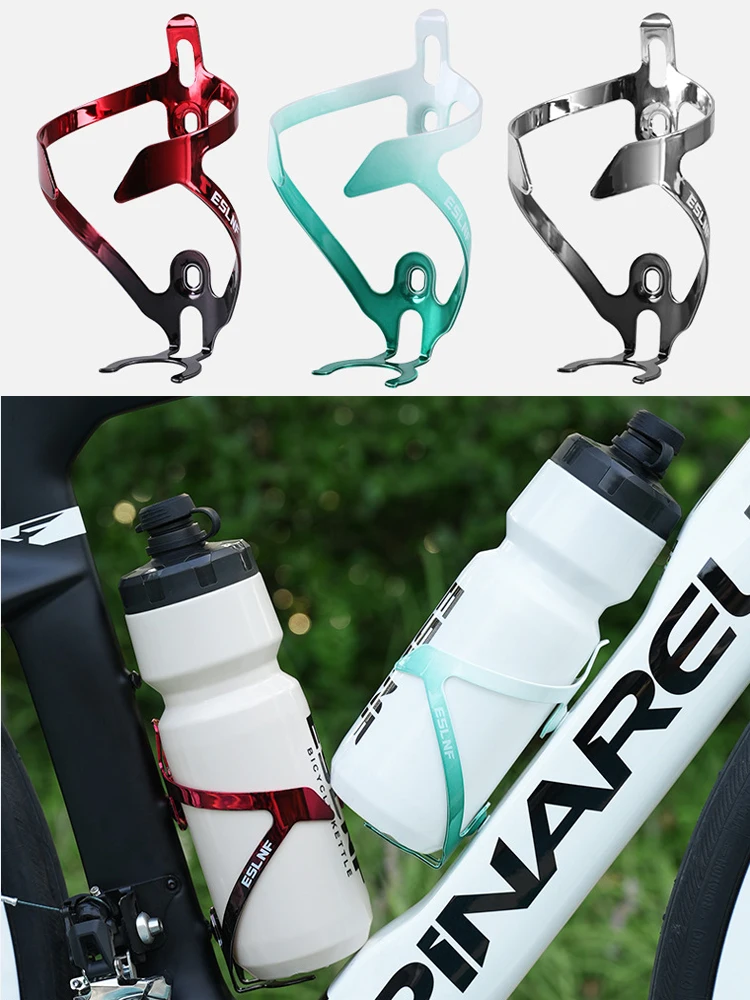 AliExpress ESLNF Bicycle Bottle Cage Holder Aluminum Alloy Road Bike Kettle Cage One-piece Cycling Drink Cup MTB Gravel Bike Water Bottle Bracket