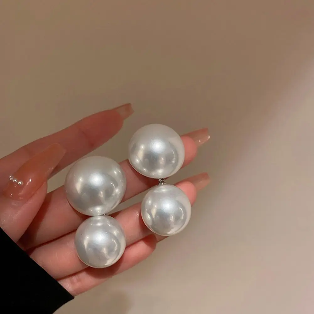 

New Fashion Contracted Large Pearl Drop Earrings For Women Vintage Hyperbole Geometric Earrings Travel Jewelry Gift