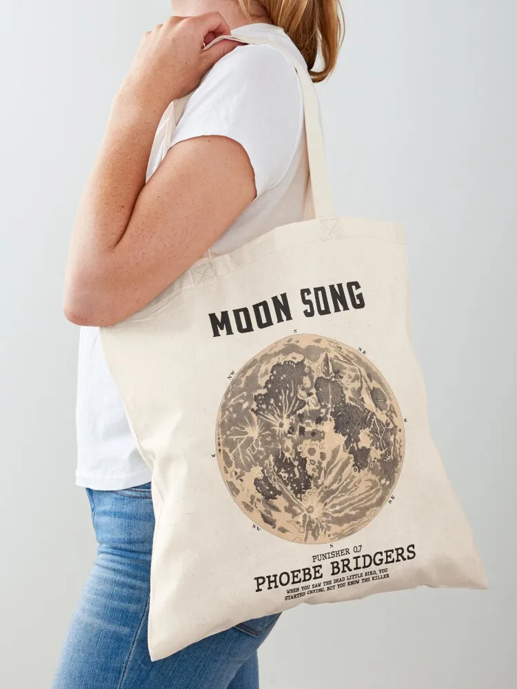 

Phoebe Bridgers Moon Song Tote Bag shopping bags foldable supermarket folding bag tote bag university Women bags
