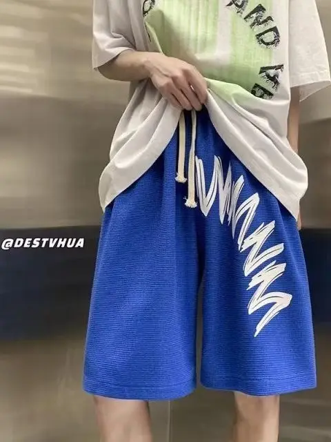 

Мужские летние спортивные брюки свободного кроя, прямые, средней длины, повседневные, для подростков