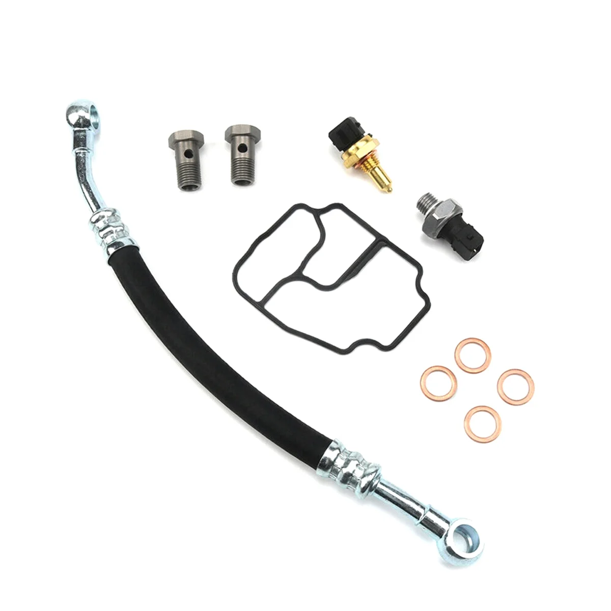 

Engine Oil Hose Engine Oil Filter Housing Gasket Kit 11361705532 for BMW E46 E39 E53 E85 325Ci 530i X5 Z3