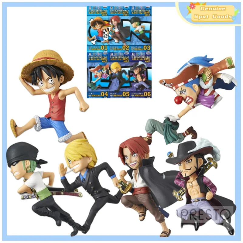 Bandai-One Piece Anime Action Figures, WCF World Collectable Figure, Relé de História, 20 ° Vol1 Luffy Model Toys, presente para criança