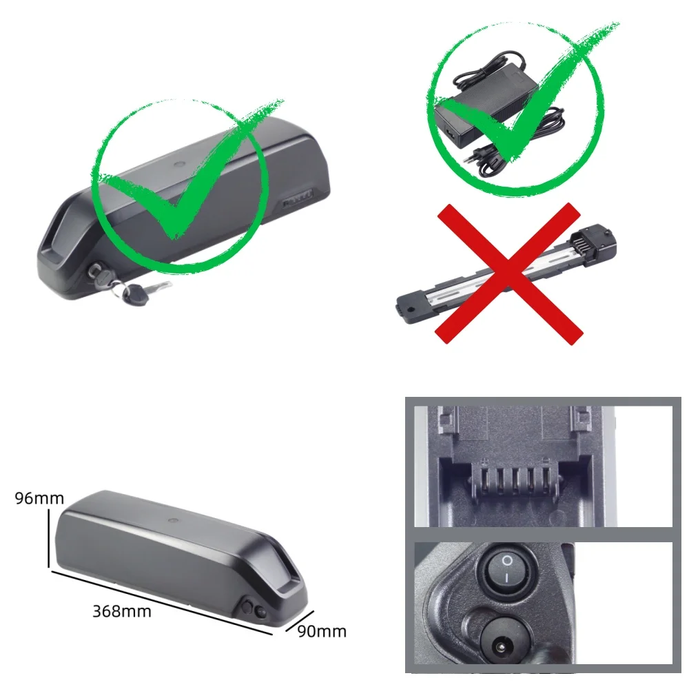 Super73 SG E-bike Battery 36V 10.4ah 13ah 15ah 17.5ah 48V 10.4ah