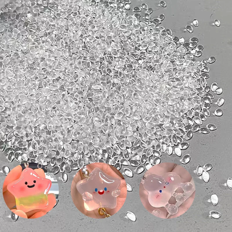 100g Transparent Thermoplastic Crystal Soil Free Resin Material White PCL Granules Plastic Soil Slim Handmade DIY Material