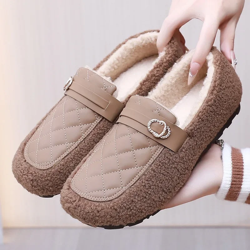 

Women's Casual Shoes Female Elegant Lightweight Walking Non-Slip Flats Shoes Warm Thicken Comfortable Platform Shoes For Winter