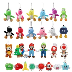 Super Mario Plush Toys Doll Keychain Yoshi Toad Luigi Shy Guy Bob-omb Kawaii Cute Soft Stuffed Anime Game Plushie Accessories