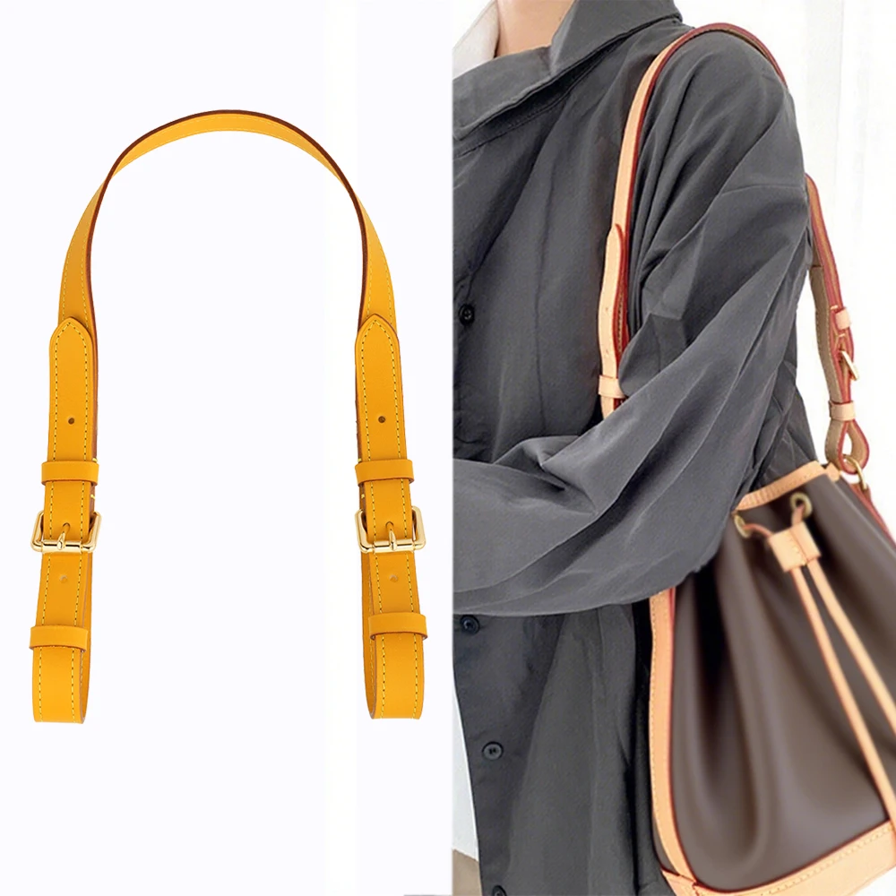 Leather Adjustable Crossbody Strap Leather Shoulder Bag Straps Belt Replacement for Handbag Purse Bucket Bags Handle Accessories