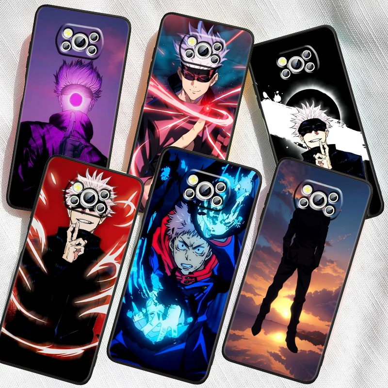 

Jujutsu Kaisen Cool Anime Art For Xiaomi Mi Poco F5 F4 F3 X6 X5 X4 X3 M6 M5 M5S M4 M3 C65 Pro GT NFC 5G Black Soft Phone Case