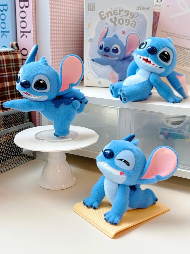กล่องสุ่มฟิกเกอร์อนิเมะน่ารัก ซีรีส์ New Stitch Vitality Yoga ของตกแต่งโต๊ะสุดคิวท์ ของขวัญเซอร์ไพรส์สุดเพอร์เฟกต์สำหรับแฟนๆ