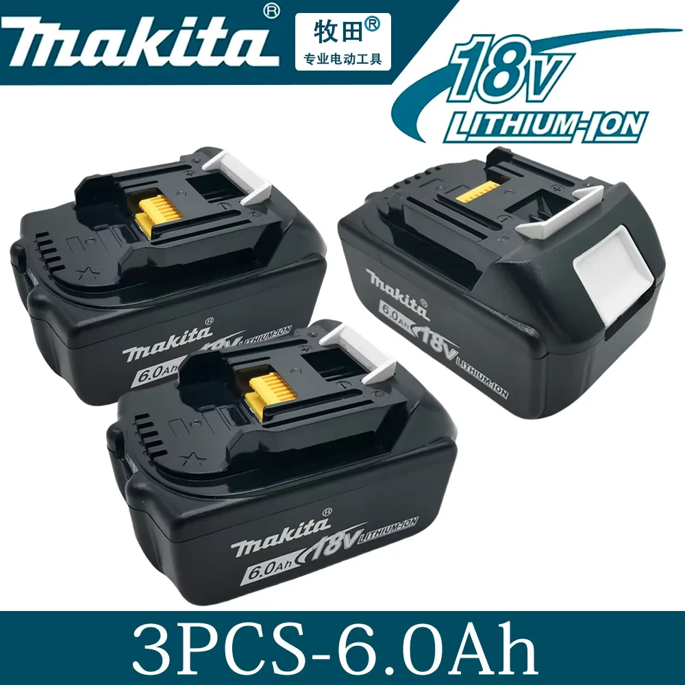 

18V 6Ah 100% Genuine/Original Makita Battery BL1830B BL1850B BL1850 BL1840 BL1860 BL1815 Replacement Lithium Battery