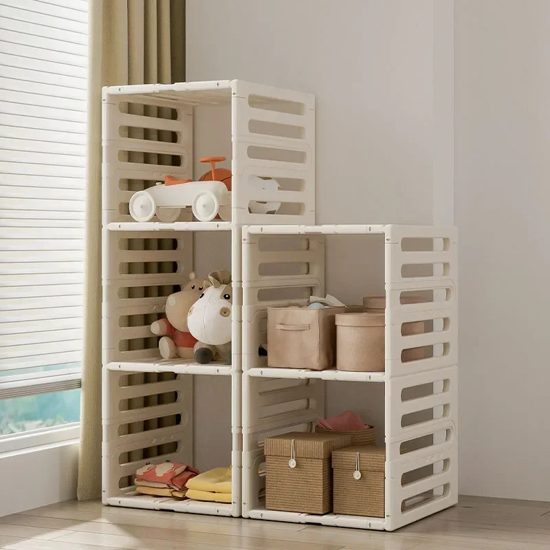 Mini parque infantil gris para niños, armario de almacenamiento Rectangular Organizable, valla para niños, juguetes de plástico de seguridad, parque infantil para bebés en interiores