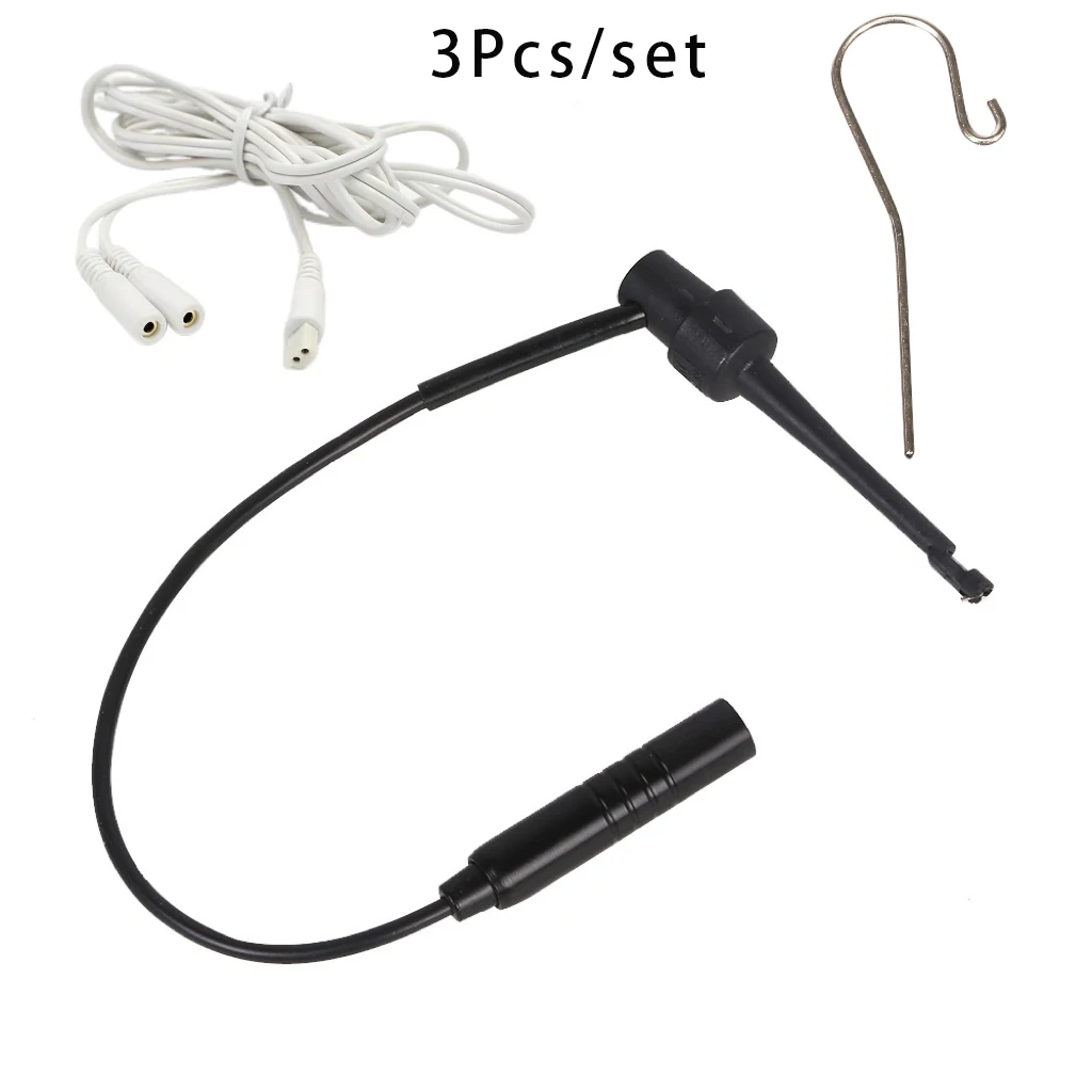 Dental Apex Locator Accessories Kit Lip Hook File Clamp Measuring Wire 3Pcs Replacement Parts for Root Canal Treatment ClinicUse