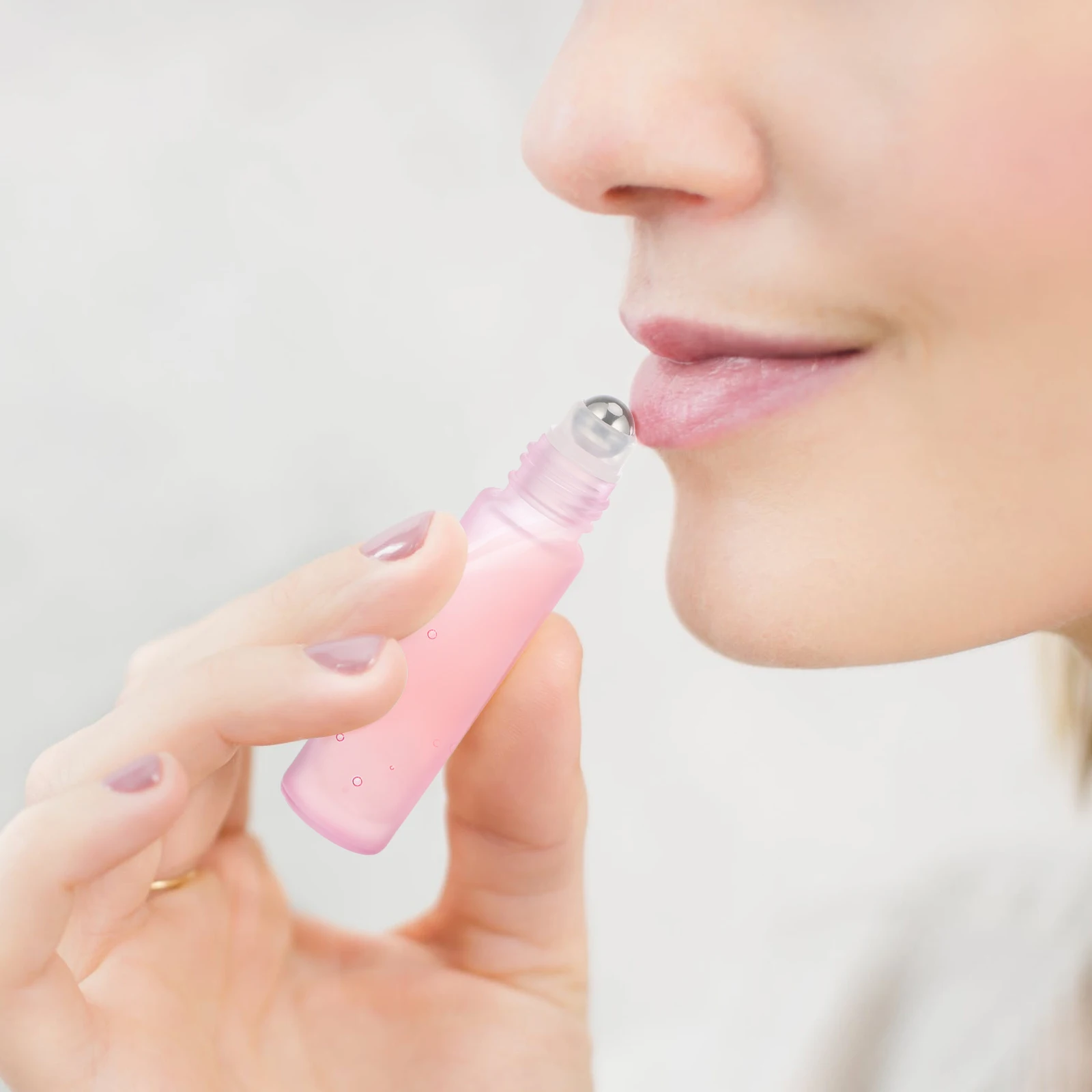 6 szt. Kolorowe butelki z rolką na olejki eteryczne, szklane pojemniki podróżne, do wielokrotnego napełniania, butelki do rozdzielania, rolki do masażu