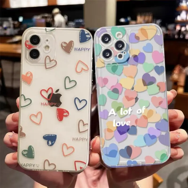 Love Heart Phone Case for Samsung Galaxy A55 A54 A35 A14 A25 A24 A15 A05S A05 M23 M54 5G A03 Core S20 Plus FE Note 20 Ultra