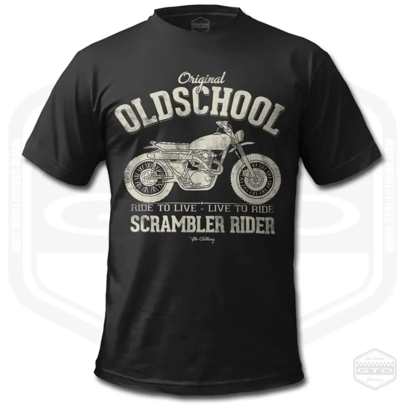Scrambler Oldschool Motorcycle Rider T Shirt Men Classic Fan Art vintage Washed streetwear Soft designer clothes Comfortable