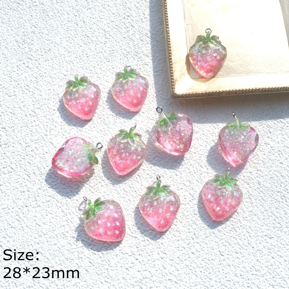Cute Strawberry Charms for DIY Jewellery Making