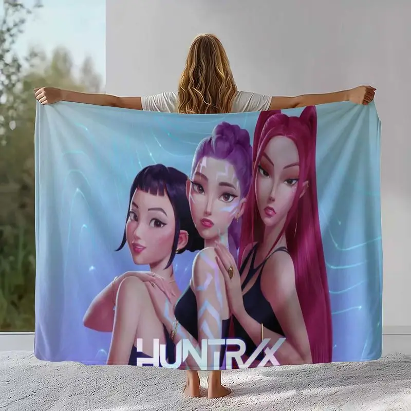 D-Derpy Tiger KPop Group Cartoon  Soft Flannel Throw Blanket,Cozy Warm Blanket for Bed,Sofa,Living Room,Picnic,Picnic,Home Decor