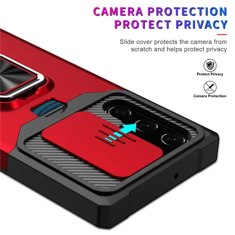 Shockproof Armor for Samsung Galaxy A56 A36 A26 A16 A06 A15 A25 A35 A55 5G A14 A34 A53 A54 4G Case Cover Card Magnetic With Ring