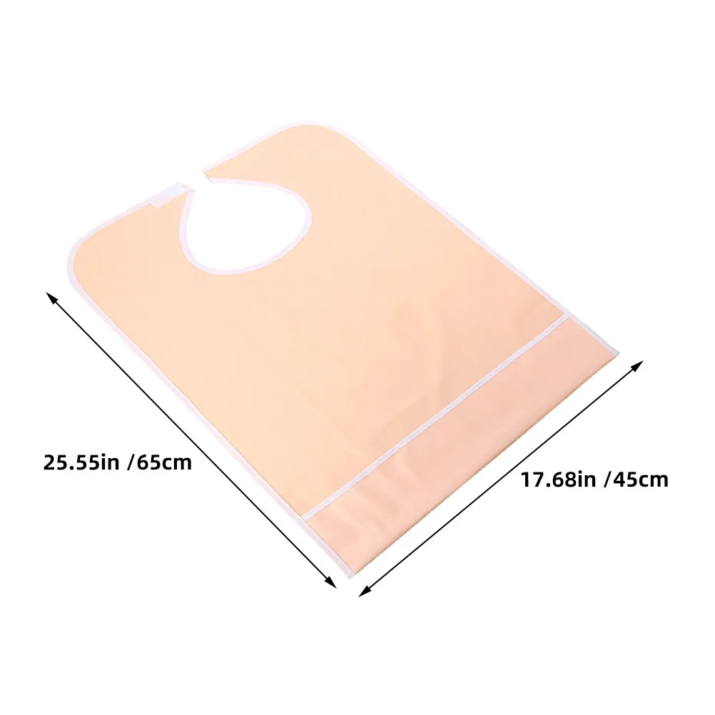 2Pcs Waterproof Adult Bibs PVC Lightweight Portable Mealtime Bib Apron for Eating Dining Spill Protection Elderly Care Use