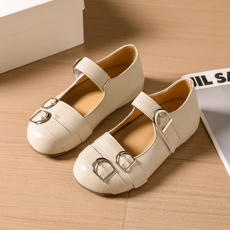Outdoor Shallow Casual Ladies Flats Fashion Belt Buckle Women Mary Jane Shoes Spring Autumn Round Toe Breathable Flat Shoe New