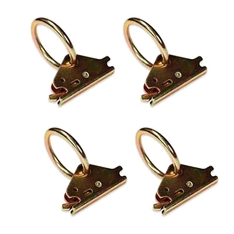 

4 Packs Steel E-Track O-Ring Tie-Down Anchors For E-Track Tie-Down System Secure Cargo In Enclosed Flatbed Trailers
