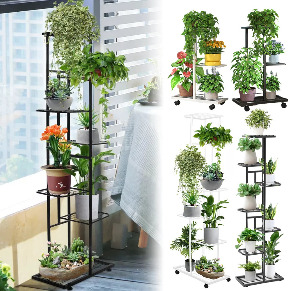 Plant Stand Stand for Flowers Iron 3/7Layers Plant Shelf Plant Organizer Storage Plant Holder Display Stand Garden Decoration