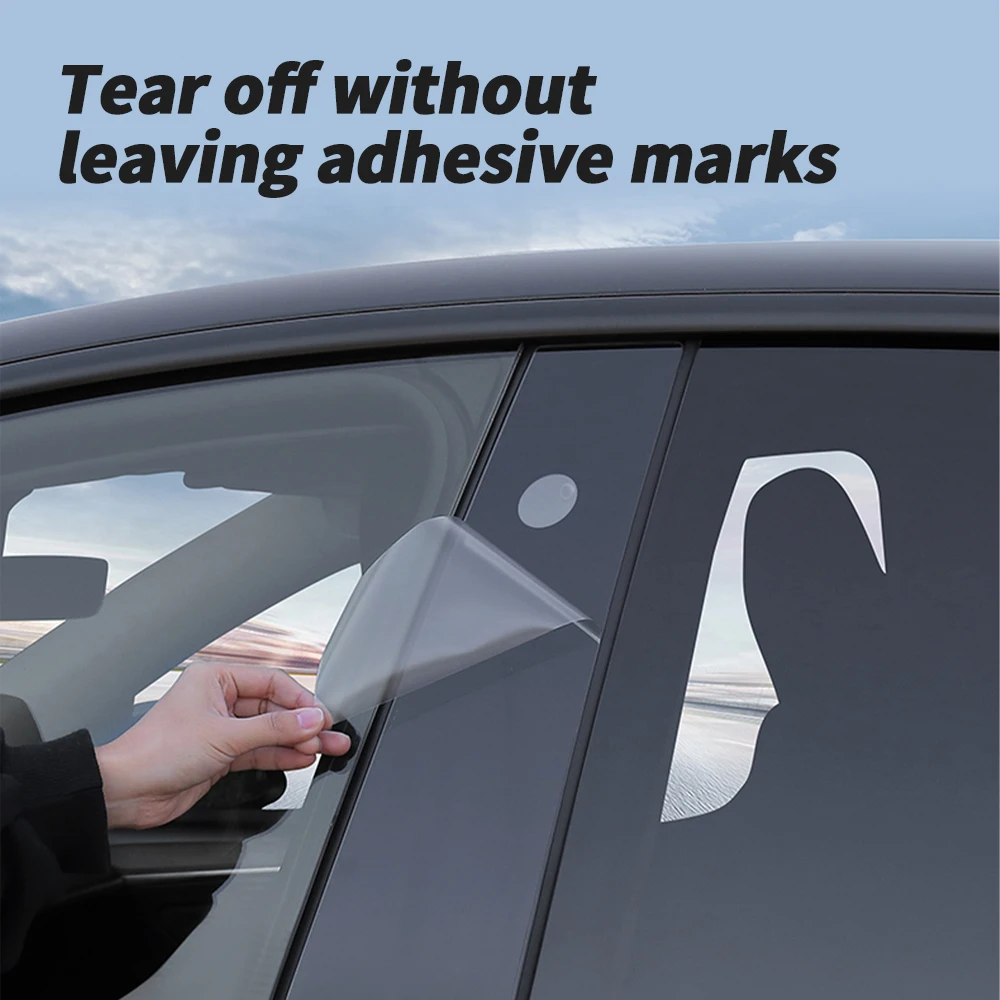 TPU Car Exterior Pillar Protective film Center Column Film For Tesla Model 3 Y 2017-2023 Car Transparent Decoration Accessories image 5