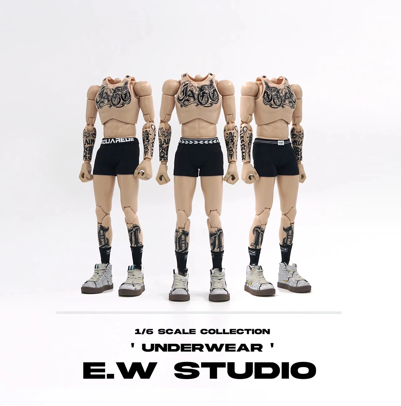 E.W STUDIO 1/6 Scale Collection Soldier Clothing Accessories Stretch Ice Silk Underwear Model Toy fit 12