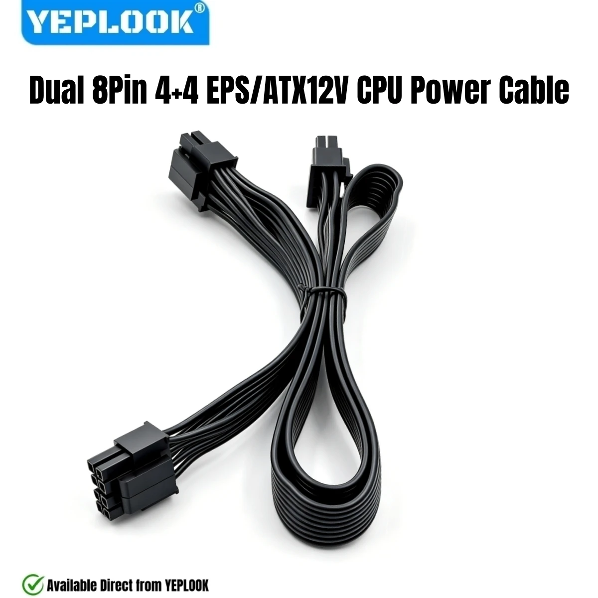 Dual CPU Power Cable 8Pin (4+4) EPS/ATX12V for Seasonic FOCUS Gold & Platinum 1300W, 1000W, 850W, 750W, 650W, 550W Modular Power