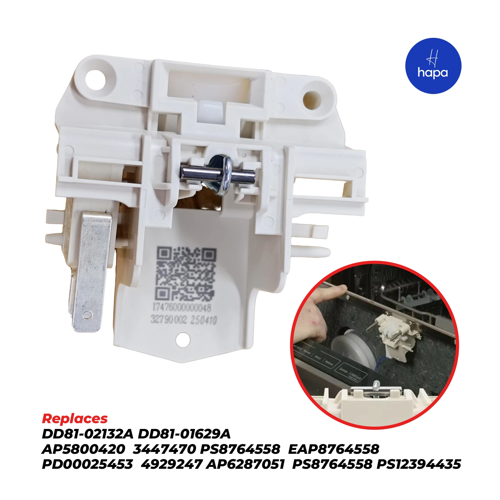 17476000000048 DD81-01629A DD81-02132A Interruptor de Bloqueio da Porta da Máquina de Lavar Louça para Samsung Midea