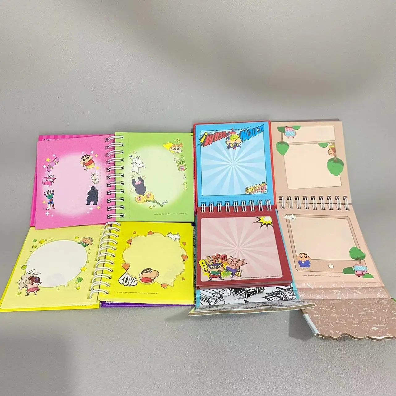 New Kawaii Crayon Shin-Chan Coil Book Cartoon Anime Notebook Student Diary Magnetic Buckle Pocket Notebook Stationery Gift Toy