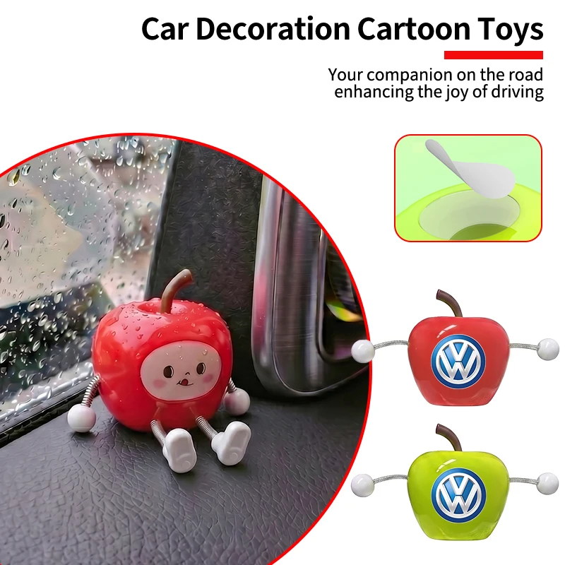 Car Dashboard Apple Ornaments ABS Decoration Auto Interior Accessories For VW GTI Polo Passat Scirocco Golf Tiguan Jetta T-ROC