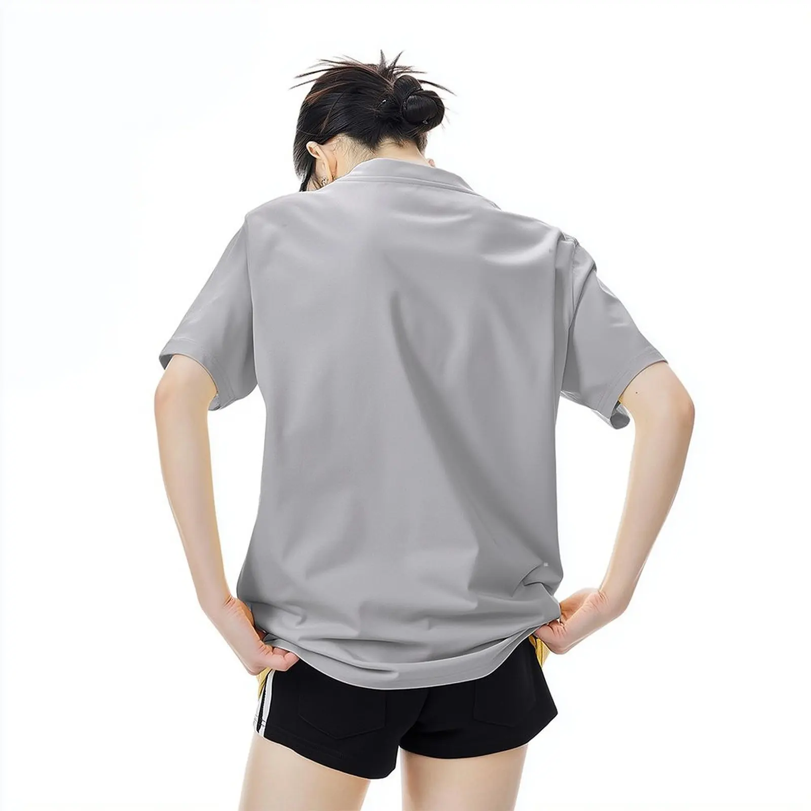 تي شيرت نسائي كاجوال مريح برقبة دائرية وأكمام قصيرة مع طباعة عائلة الحيوانات ماص للرطوبة والعرق تي شيرت