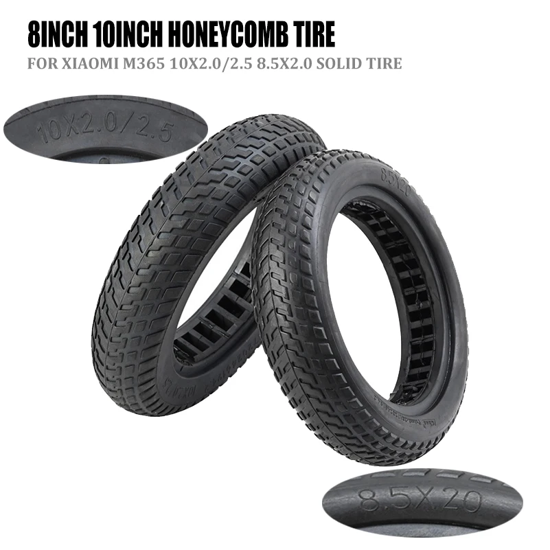 8/10 Inch Electric Scooter Tire Tyre For Xiaomi M365 pro 10 X 2.0/2.5 8.5X2.0 Solid  Damping  Tyres