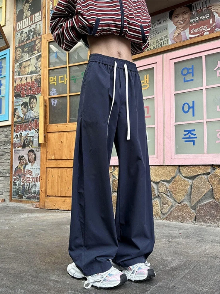 

American Sle Casual Straight Leg Pants Men's Loose Fit Spring Autumn k Blue Trendy Brand Large Size Comfortable Leisure ...