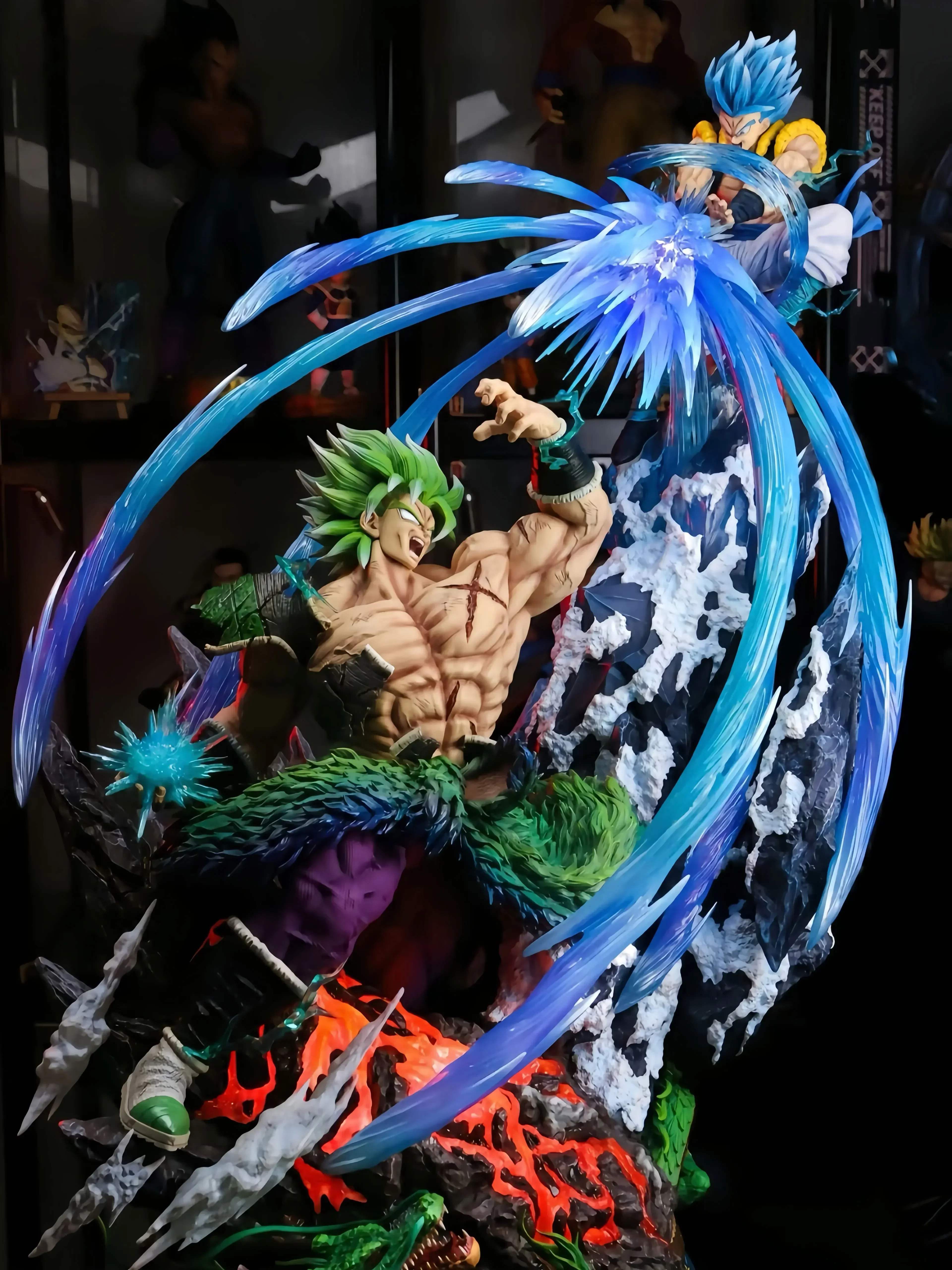 Figurine Dragon Ball DBZ Gogeta Vs Broly de 20cm en PVC, Modèle de Statue de Collection, Jouet de Décoration, Cadeau pour Enfant